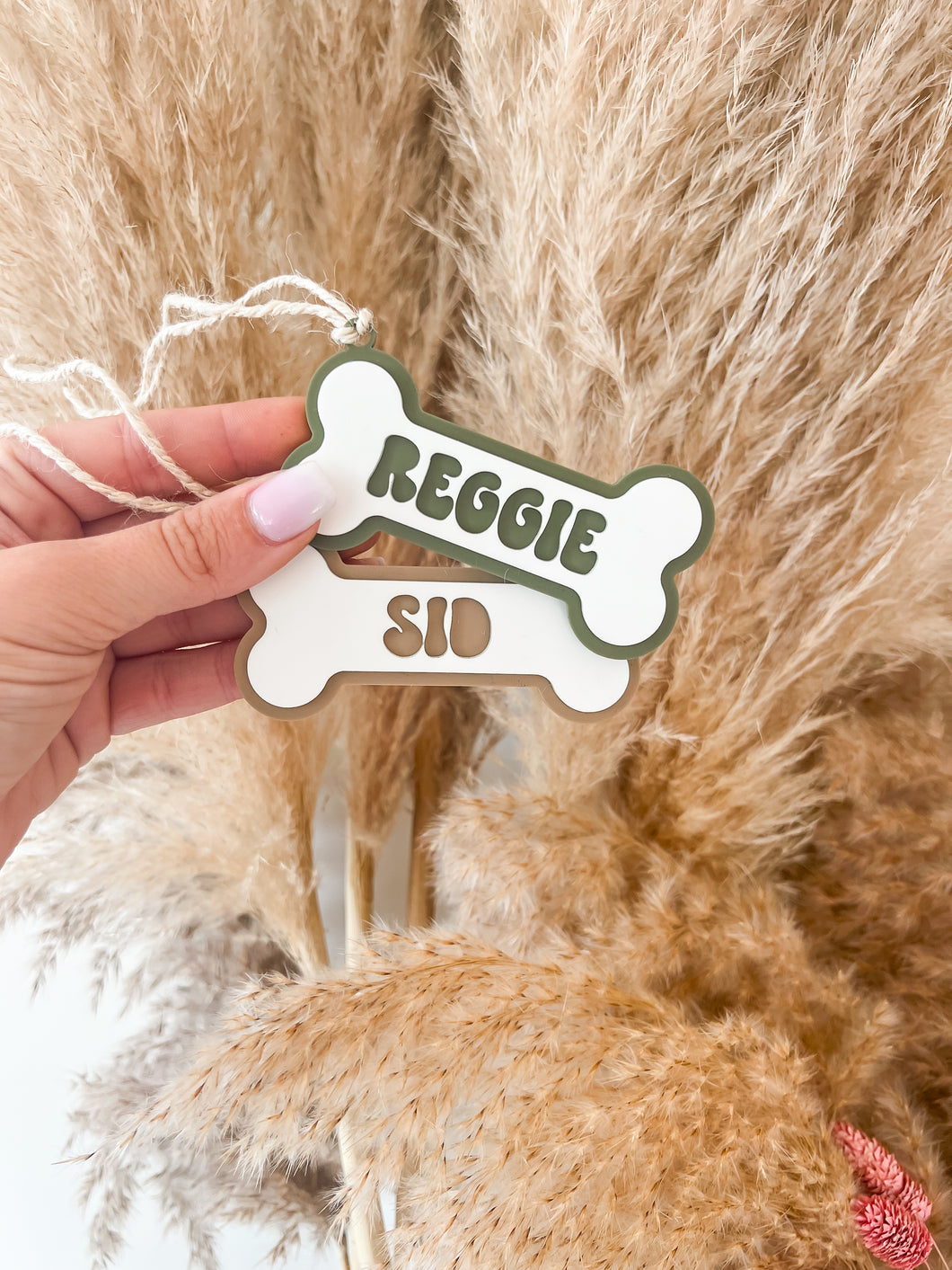 Dog bone stocking tag/ornament