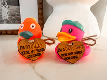 Load image into Gallery viewer, Rubber ducky valentine favor
