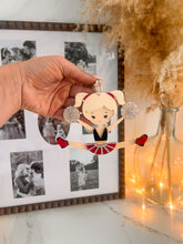 Load image into Gallery viewer, Cheerleader stocking tag/ornament/gift
