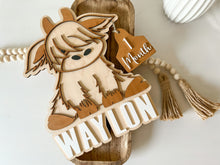 Load image into Gallery viewer, Highland cow birth stat
