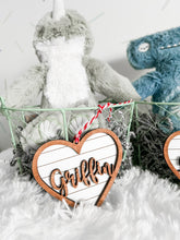 Load image into Gallery viewer, Shiplap heart tags
