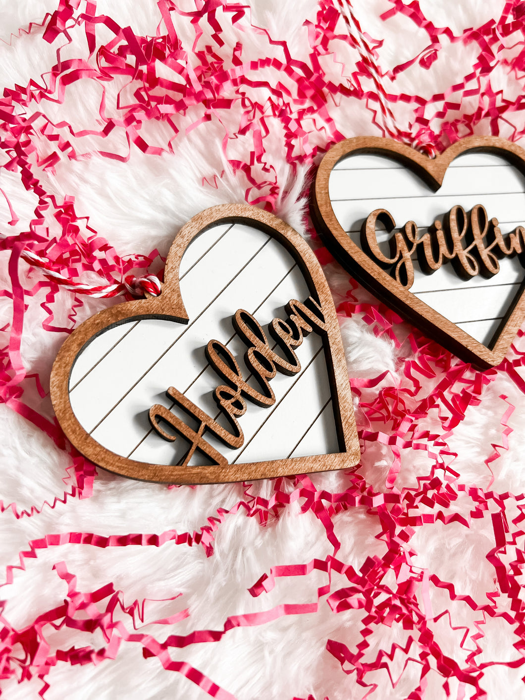 Shiplap heart tags